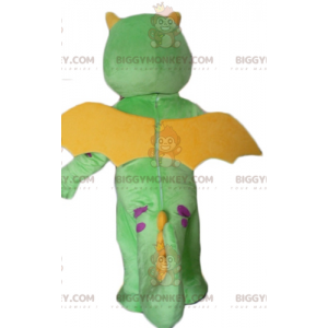 Costume de mascotte BIGGYMONKEY™ de petit dragon vert et jaune