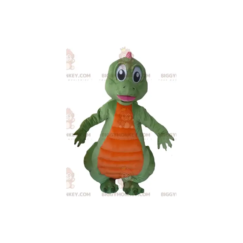 BIGGYMONKEY™-Maskottchen-Kostüm in Grün, Orange und Pink - BIGGYMONKEY™-Maskottchen-Kostüm in Grün, Orange und Pink -