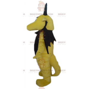 Funny and Awesome Yellow and Black Dragon BIGGYMONKEY™ Mascot