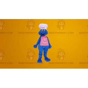 Costume de mascotte BIGGYMONKEY™ de bonhomme bleu chef