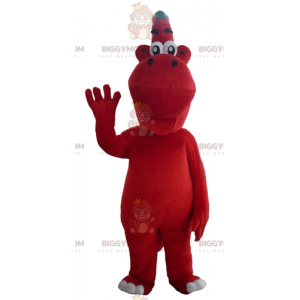 Costume de mascotte BIGGYMONKEY™ de dragon rouge et vert