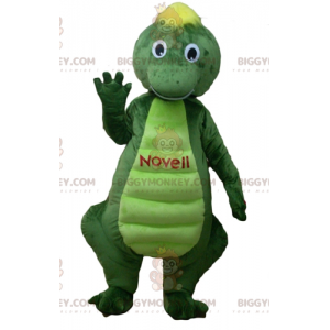 Green and Yellow Dinosaur Crocodile BIGGYMONKEY™ Mascot Costume