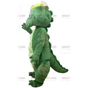 Kostým maskota zeleného a žlutého dinosaura krokodýla BIGGYMONKEY™ - Krokodýl maskot - BIGGYMONKEY_02816 - BiggyMonkey.com