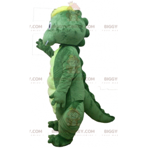 Kostým maskota zeleného a žlutého dinosaura krokodýla BIGGYMONKEY™ - Krokodýl maskot - BIGGYMONKEY_02816 - BiggyMonkey.com