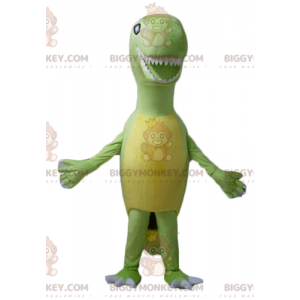 Giant Green and Yellow Dinosaur Tyrex BIGGYMONKEY™ Mascot
