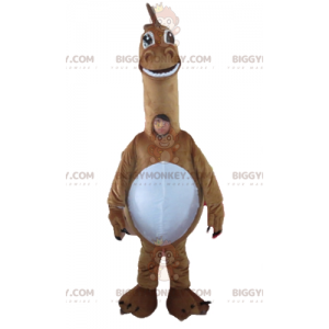 Costume de mascotte BIGGYMONKEY™ de grand dinosaure marron et
