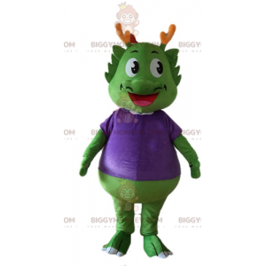 BIGGYMONKEY™ Costume da mascotte Dinosauro verde vestito di