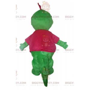 Costume de mascotte BIGGYMONKEY™ de dragon de dinosaure vert