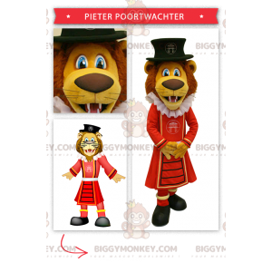 Στολή μασκότ Lion BIGGYMONKEY™ ντυμένη σαν βασιλιάς -