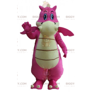BIGGYMONKEY™ Mascot-kostume kæmpe og forførende pink og hvid