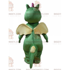 Cute Colorful Green Yellow And Pink Dragon BIGGYMONKEY™ Mascot