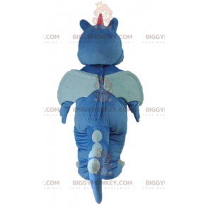 Słodki i kolorowy niebiesko-różowy kostium maskotki BIGGYMONKEY™ smoka - Maskotka smoka - BIGGYMONKEY_02827 - BiggyMonkey.com