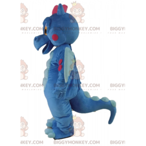 Cute and Colorful Blue and Pink Dragon BIGGYMONKEY™ Mascot