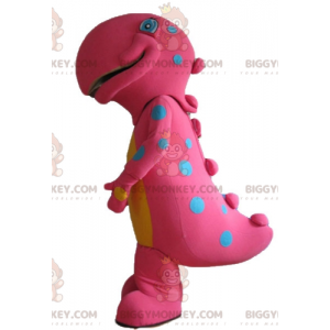 Costume de mascotte BIGGYMONKEY™ de gros dinosaure rose et