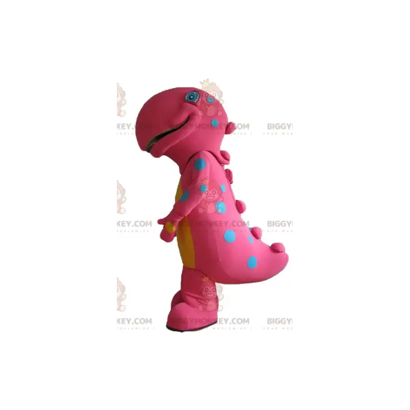 BIGGYMONKEY™ Großes Dinosaurier-Maskottchen-Kostüm mit rosa und BIGGYMONKEY™ Großes Dinosaurier-Maskottchen-Kostüm mit rosa und