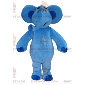 Veldig vennlig Big Blue Elephant BIGGYMONKEY™ maskotkostyme - Elefantmasker - BIGGYMONKEY_02832 - BiggyMonkey.com