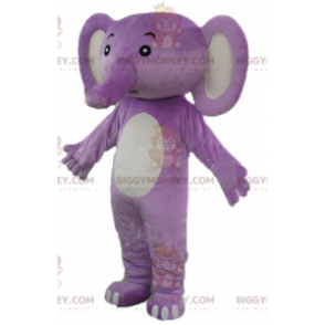 BIGGYMONKEY™ maskotdräkt för lila och vit elefant - Elefantmaskoter - BIGGYMONKEY_02833 - BiggyMonkey.com