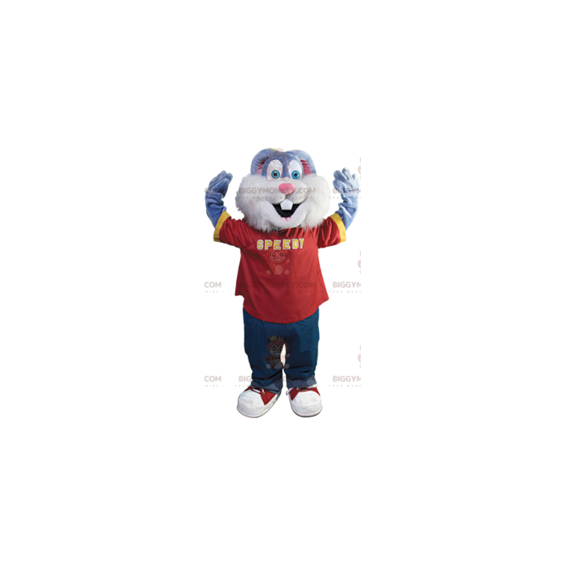 Cute Blue Bunny BIGGYMONKEY™ Mascot Costume – Biggymonkey.com Cute Blue Bunny BIGGYMONKEY™ Mascot Costume – Biggymonkey.com