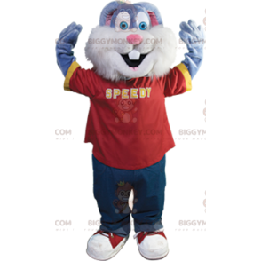 Sød blå kanin BIGGYMONKEY™ maskotkostume - Biggymonkey.com
