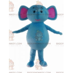 Süßes und farbenfrohes BIGGYMONKEY™-Maskottchen-Kostüm in Blau
