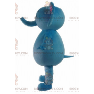 Süßes und farbenfrohes BIGGYMONKEY™-Maskottchen-Kostüm in Blau