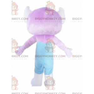 Costume da mascotte scimmia BIGGYMONKEY™ creatura viola e blu -