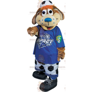 Soccer Fan Brown Dog BIGGYMONKEY™ Mascot Costume -