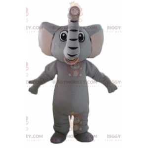 Fully Customizable Gray Elephant BIGGYMONKEY™ Mascot Costume -