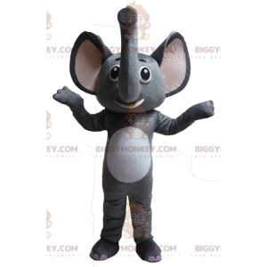 Grappige en eigenzinnige grijze en witte olifant BIGGYMONKEY™