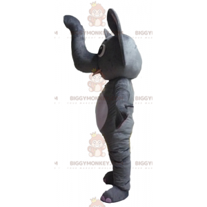 Funny and Quirky Gray and White Elephant BIGGYMONKEY™ Mascot