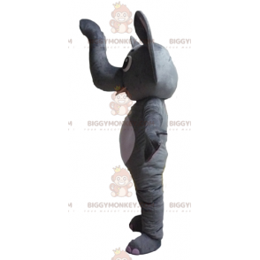 Funny and Quirky Gray and White Elephant BIGGYMONKEY™ Mascot
