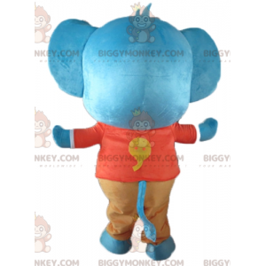 BIGGYMONKEY™ Maskottchenkostüm Riesiger blauer Elefant in