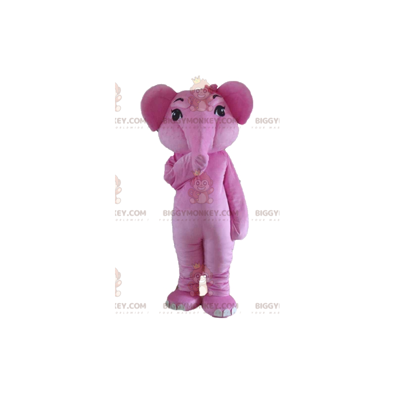 Costume de mascotte BIGGYMONKEY™ d'éléphant rose géant et