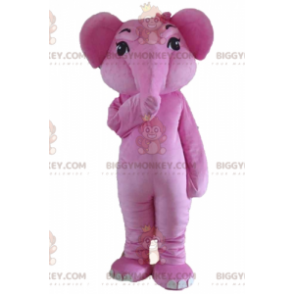 Fully Customizable Giant Pink Elephant BIGGYMONKEY™ Mascot
