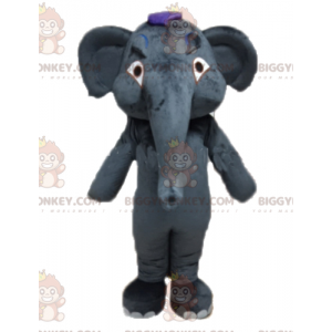 Giant Gray Elephant BIGGYMONKEY™ Mascot Costume Fully