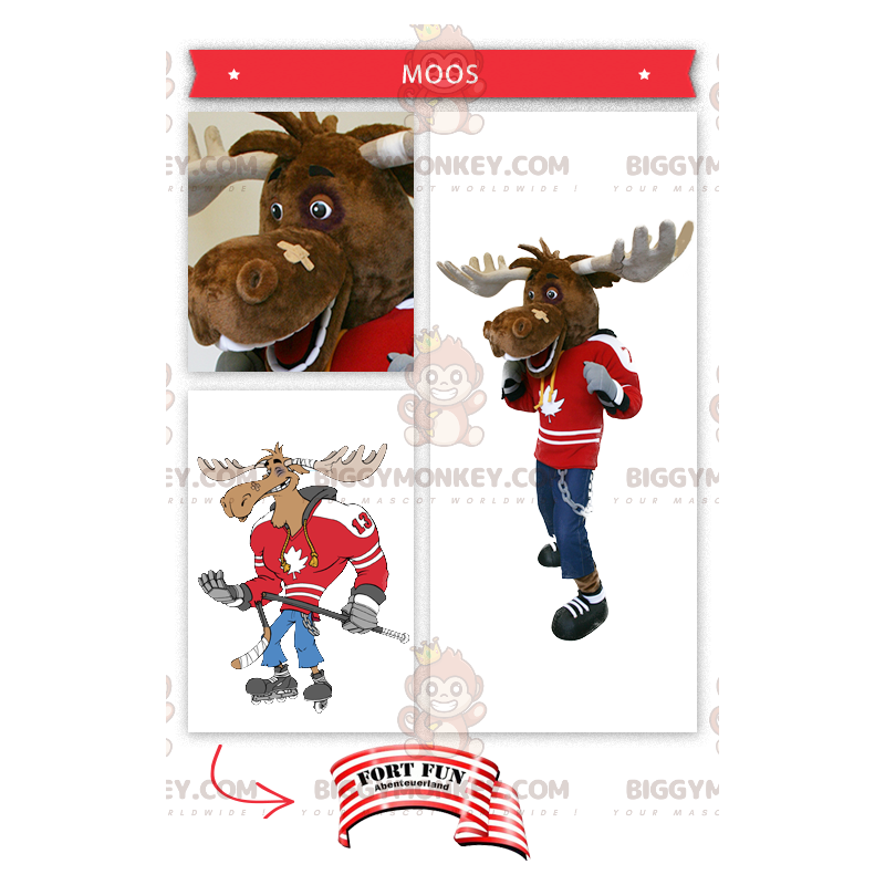 Kostým maskota hokejisty Caribou BIGGYMONKEY™ – Biggymonkey.com