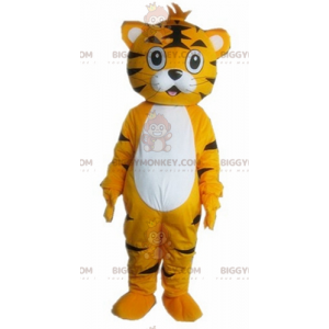 Orange White and Black Big Cat Tiger BIGGYMONKEY™ Mascot