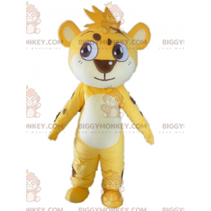 Στοργική στολή μασκότ Κίτρινο Λευκό Καφέ Tiger Cub BIGGYMONKEY™