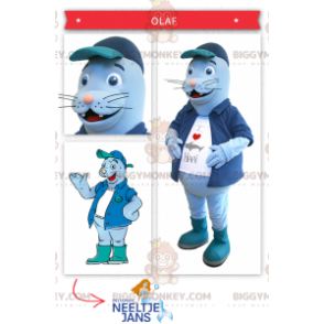 Kostým maskota modrého lachtana BIGGYMONKEY™ – Biggymonkey.com
