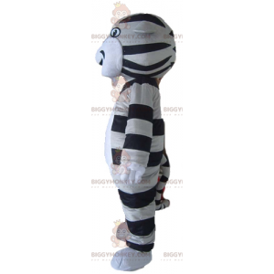 Kostým maskota BIGGYMONKEY™ Grey Black & White Tabby Cat Tiger