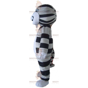 Kostým maskota BIGGYMONKEY™ Grey Black & White Tabby Cat Tiger
