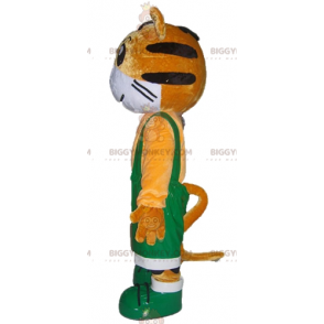 BIGGYMONKEY™ Mascot Costume Orange & White Tiger In Green