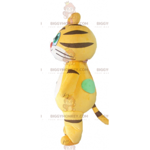 Kan tilpasses hvid og sort gul kat tiger BIGGYMONKEY™ maskot