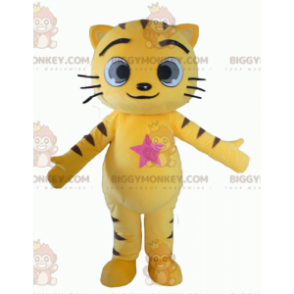 Big Eyes Yellow and Black Cat BIGGYMONKEY™ Mascot Costume - Cat mascots - BIGGYMONKEY_02873 - BiggyMonkey.com