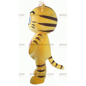 Στολή μασκότ γάτας Big Eyes Yellow and Black BIGGYMONKEY™ -