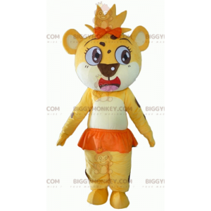 BIGGYMONKEY™ Yellow White Orange Tiger Cub Mascot Costume -