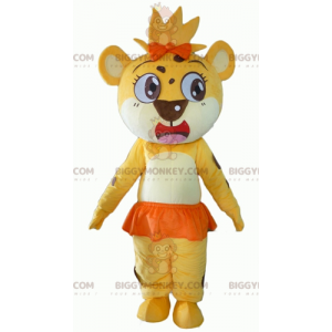 Στολή μασκότ BIGGYMONKEY™ Yellow White Orange Tiger Cub -