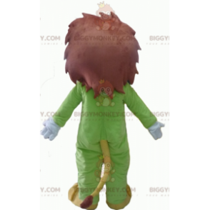 Traje de mascote BIGGYMONKEY™ de leão amarelo e marrom em