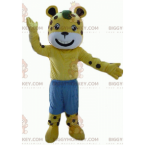 BIGGYMONKEY™ Maskottchen-Kostüm mit gelben und weißen