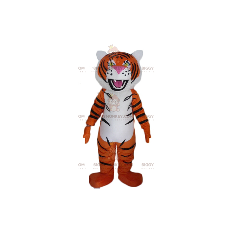 Roaring Orange White and Black Tiger BIGGYMONKEY™ Mascot Roaring Orange White and Black Tiger BIGGYMONKEY™ Mascot